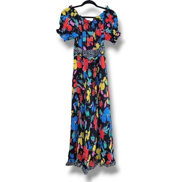 Rixo for Target X women's off the shoulder floral maxi dress - size 8 - Picture 1 of 9